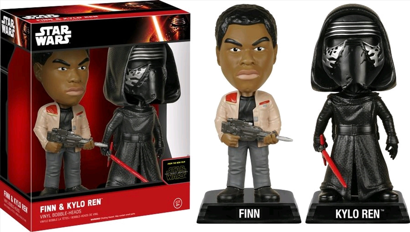 Star Wars - Finn & Kylo Ren Episode VII The Force Awakens US Exclusive Wacky Wobbler 2 Pack