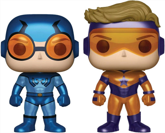 DC Comics - Blue Beetle & Booster Gold Metallic US Exclusive Pop! Vinyl 2-pack