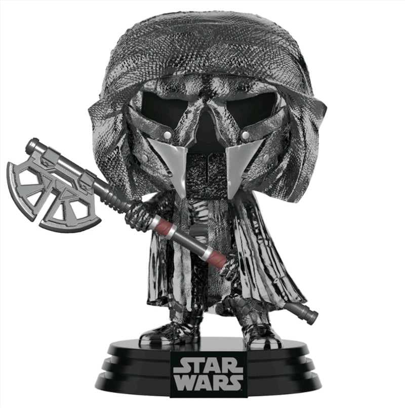 Star Wars - Knight of Ren Axe Episode IX Rise of Skywalker Hematite Chrome Pop! Vinyl