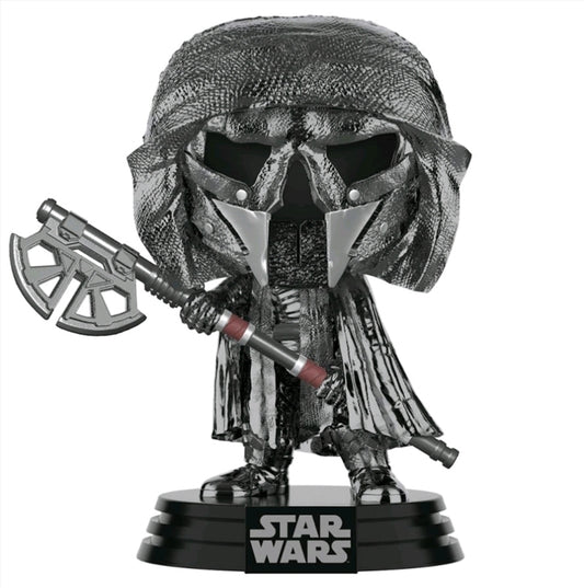 Star Wars - Knight of Ren Axe Episode IX Rise of Skywalker Hematite Chrome Pop! Vinyl