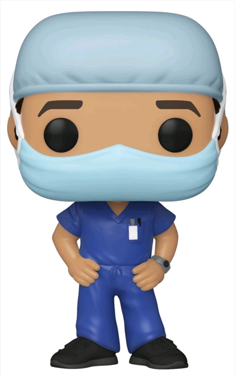 Pop! Heroes  Front Line Worker  Male #1 (Purple) Pop! Vinyl