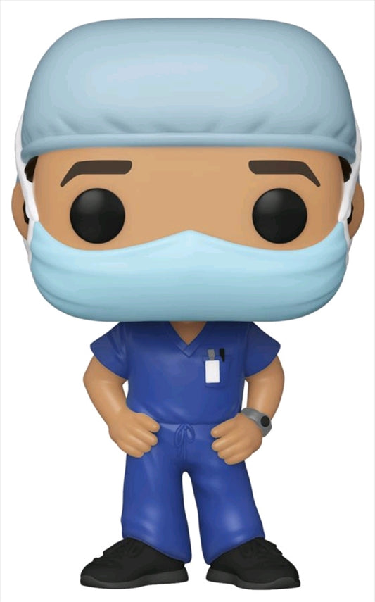 Pop! Heroes  Front Line Worker  Male #1 (Purple) Pop! Vinyl