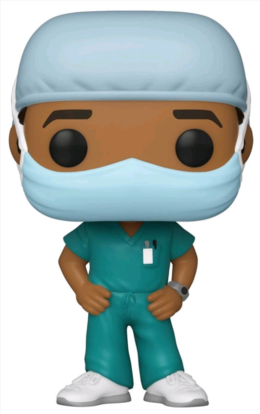 Pop! Heroes  Front Line Worker  Male #2 (Green) Pop! Vinyl