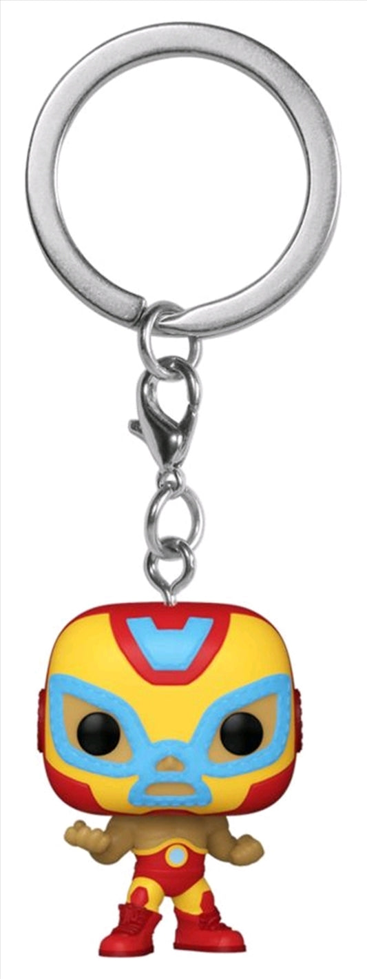 Iron Man - Luchadore Iron Man Pocket Pop! Keychain