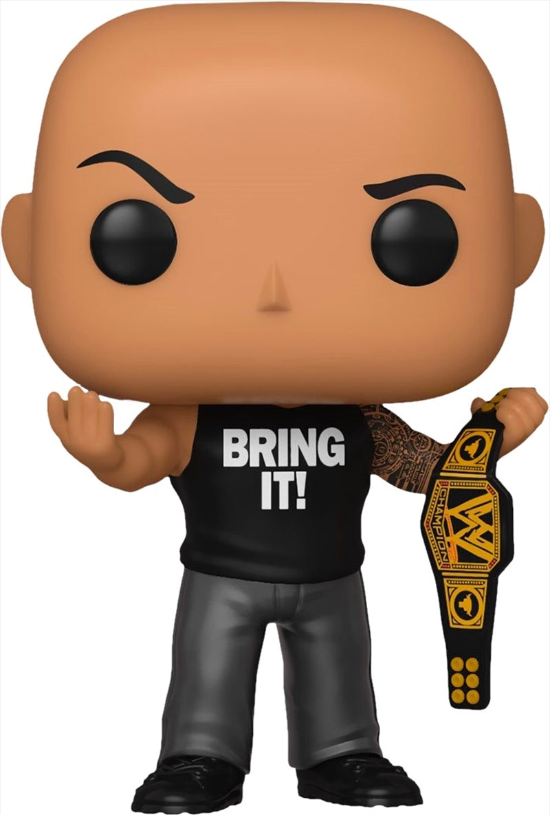 WWE - The Rock w/Championship Belt Metallic US Exclusive Pop! Vinyl