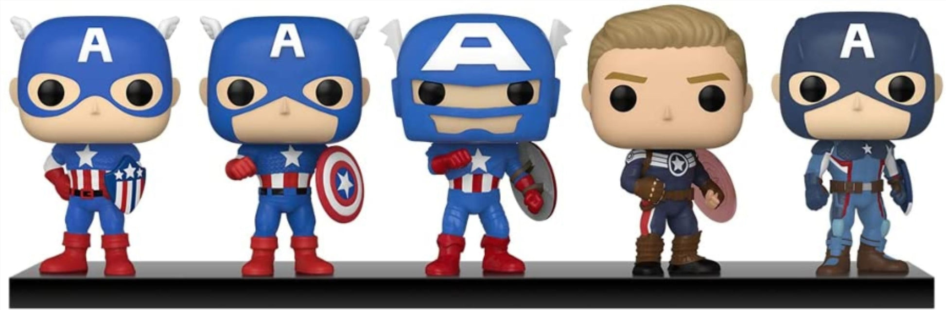 Captain America - Through the Ages Year of the Shield   Pop! Vinyl 5-Pack [RS]