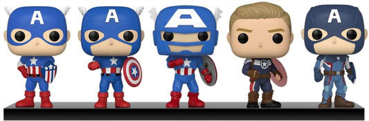 Captain America - Through the Ages Year of the Shield   Pop! Vinyl 5-Pack [RS]