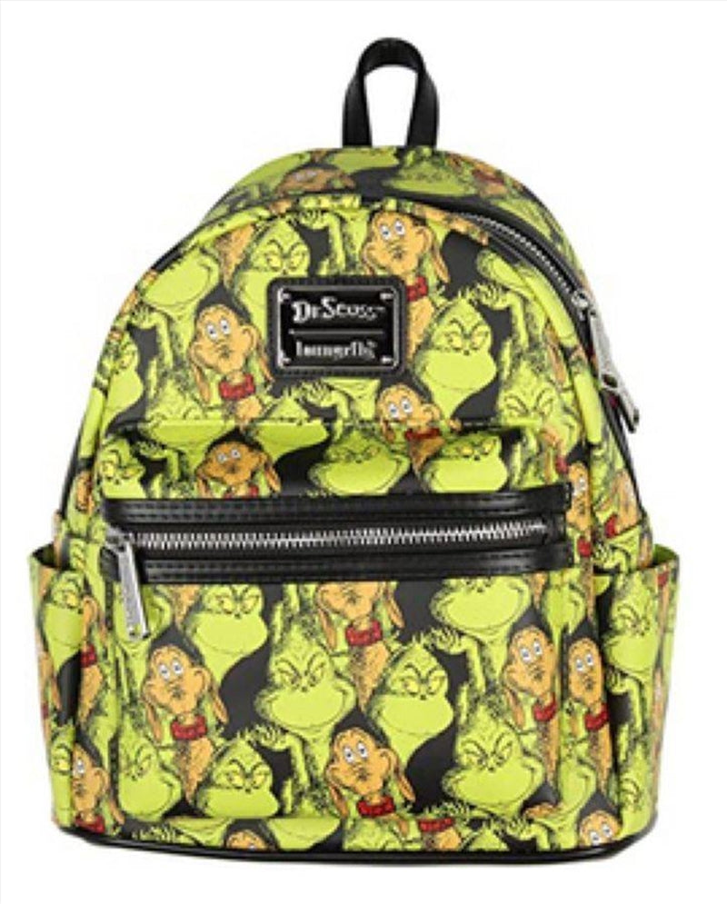 Loungefly Dr Seuss - The Grinch & Max All-Over Print US Exclusive Mini Backpack