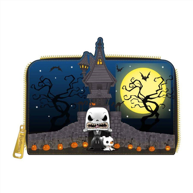 Loungefly Nightmare Before Christmas - Jack Skellington House Pop Vinyl Glow Zip Purse