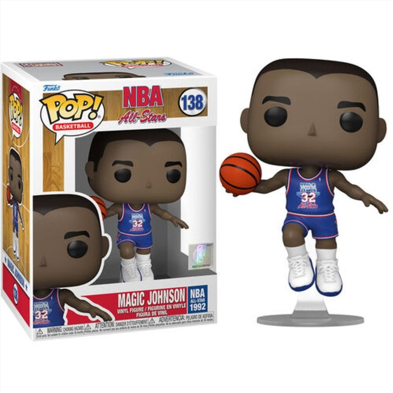 NBA: Legends - Magic Johnson White All Star Uni 92 Pop! Vinyl