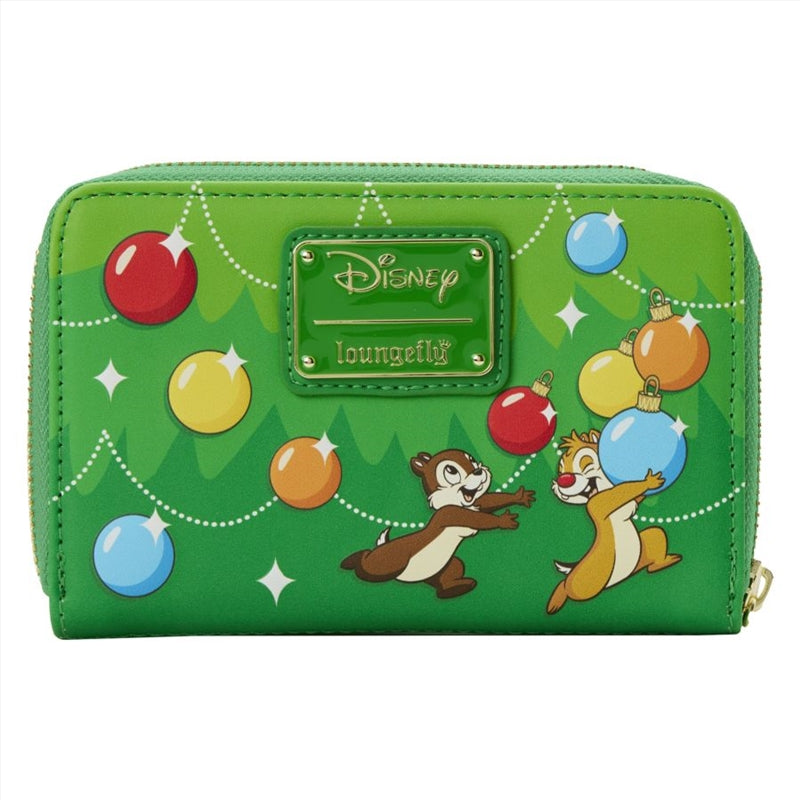 Loungefly Disney - Chip & Dale Christmas Ornaments Zip Around Purse