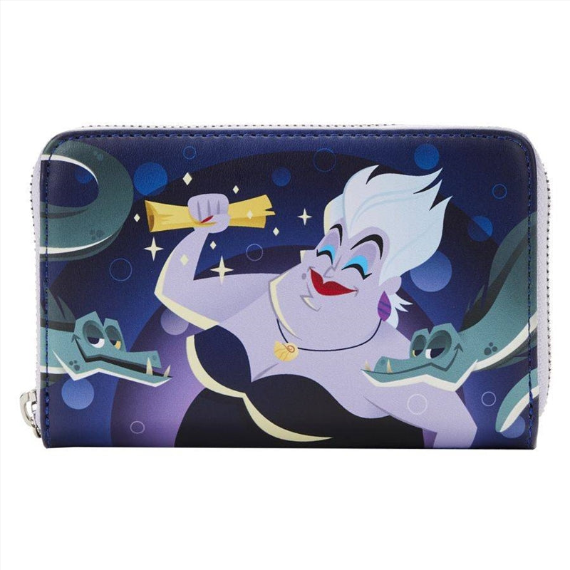 Loungefly The Little Mermaid (1989) - Ursula Lair Glow Zip Around Purse