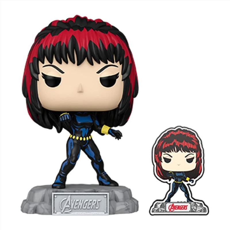 Avengers 60th Anninversary - Black Widow (with Pin) US Exclusive Pop! Vinyl [RS]