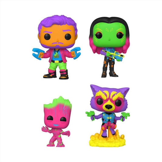 Guardians of the Galaxy: Volume 2 - US Exclusive Blacklight Pop! 4-Pack [RS]