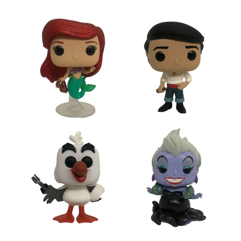 Little Mermaid (1989) - Ariel, Prince Eric, Scuttle & Ursula US Exclusive Pop! Vinyl 4 Pack [RS]