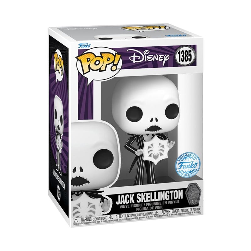 The Nightmare Before Christmas 30th Anniversary - Jack with Snowflake US Exclusive Pop! Vinyl [R