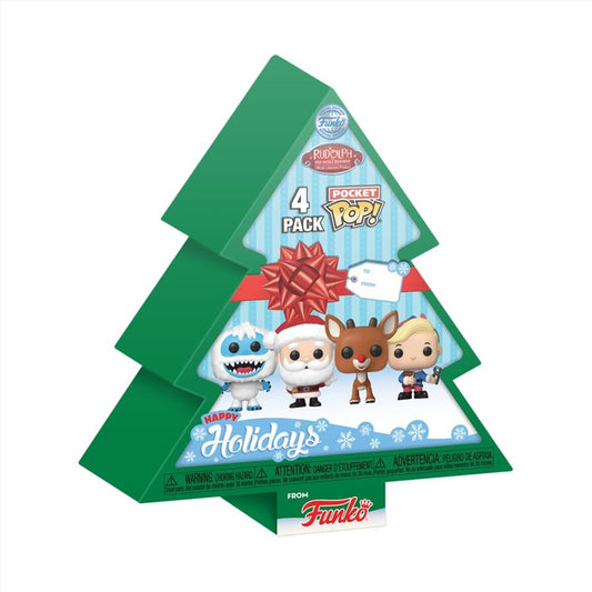 Rudolph - Tree Holiday US Exclusive Pocket Pop! 4-Pack Box Set [RS]