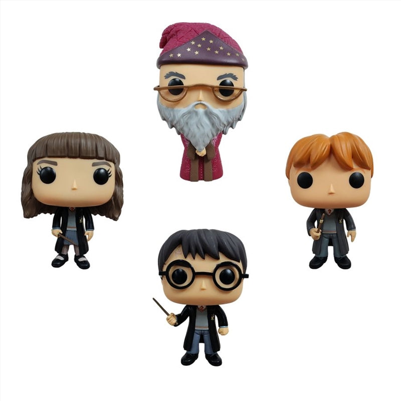 Harry Potter - Harry, Hermione, Ron & Dumbledore US Exclusive Pop! Vinyl 4-Pack [RS]