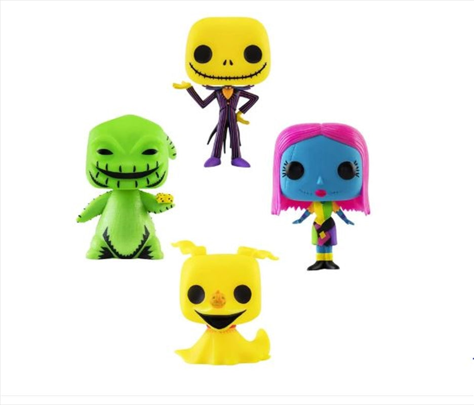 The Nightmare Before Christmas - Blacklight US Exclusive Pop! Vinyl 4-Pack [RS]