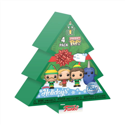 Elf - Tree Holiday US Exclusive Pocket Pop! 4-Pack Box Set [RS]