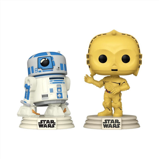 Star Wars: D100 - R2-D2 & C-3PO Retro Reimagined US Exclusive Pop! 2-Pack [RS]