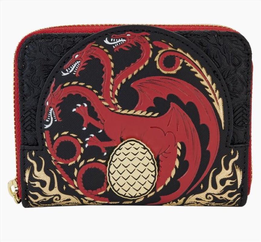 Loungefly House Of The Dragon - All-Over Print House Targaryen Sigil Zip Around Wallet