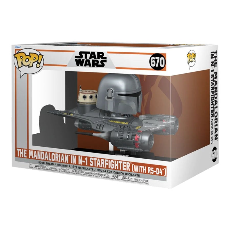 Star Wars: Mandalorian - Mandalorian in N-1 Starfighter & R5-D4 Pop! Vinyl Ride