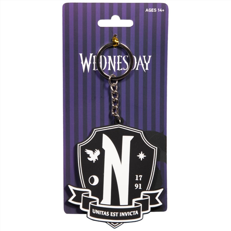 Wednesday - Nevermore Crest Keychain