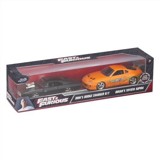 Fast & Furious - Don's Charger & Brian's Supra 1:32 Scale Diecast Hollywood Ride [Twin Pack]