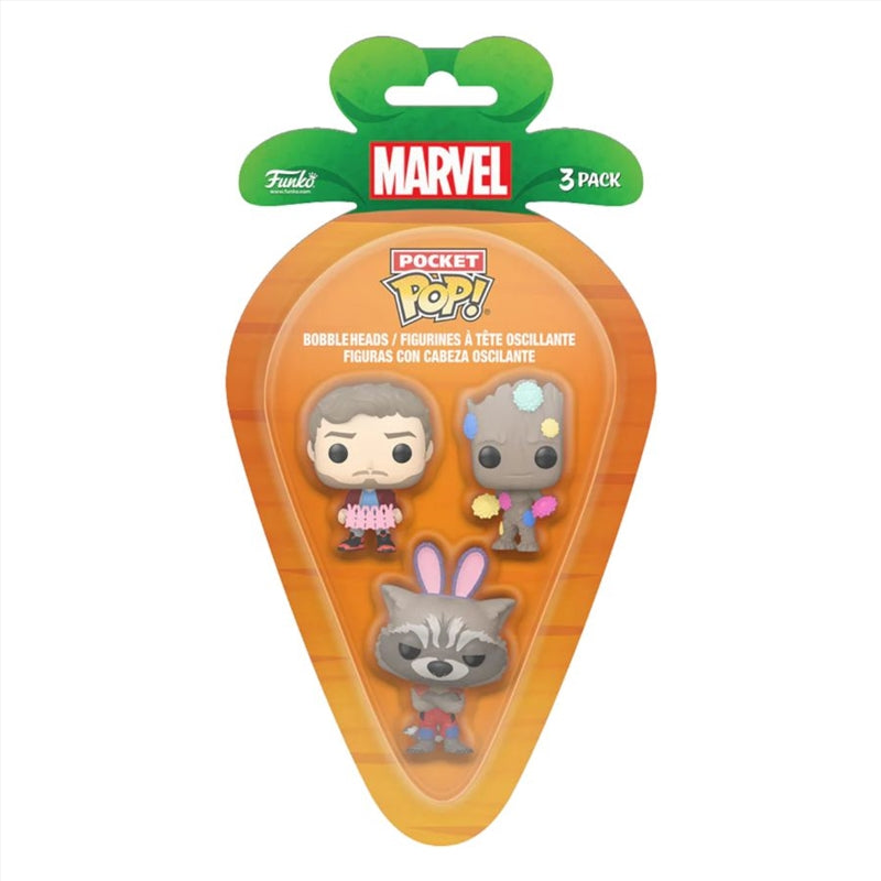 Guardians of the Galaxy - Star-Lord, Groot, & Rocket Carrot Pocket Pop! 3-Pack