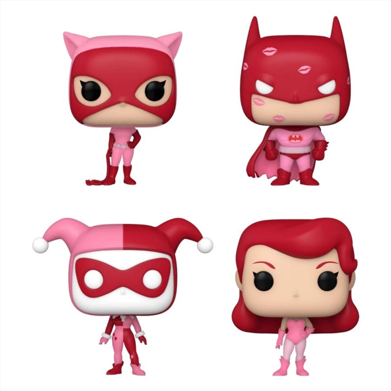 DC Comics: Valentines 2024 - Pink US Exclusive Pocket Pop! 4-Pack Heart Box [RS]