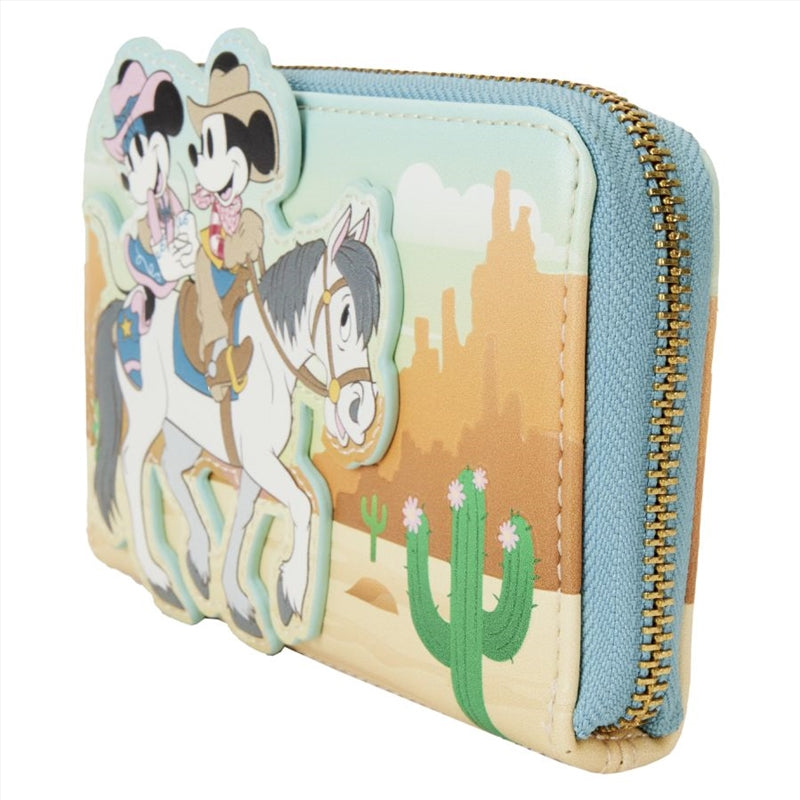 Loungefly Disney - Western Mickey & Minnie Zip Around Wallet