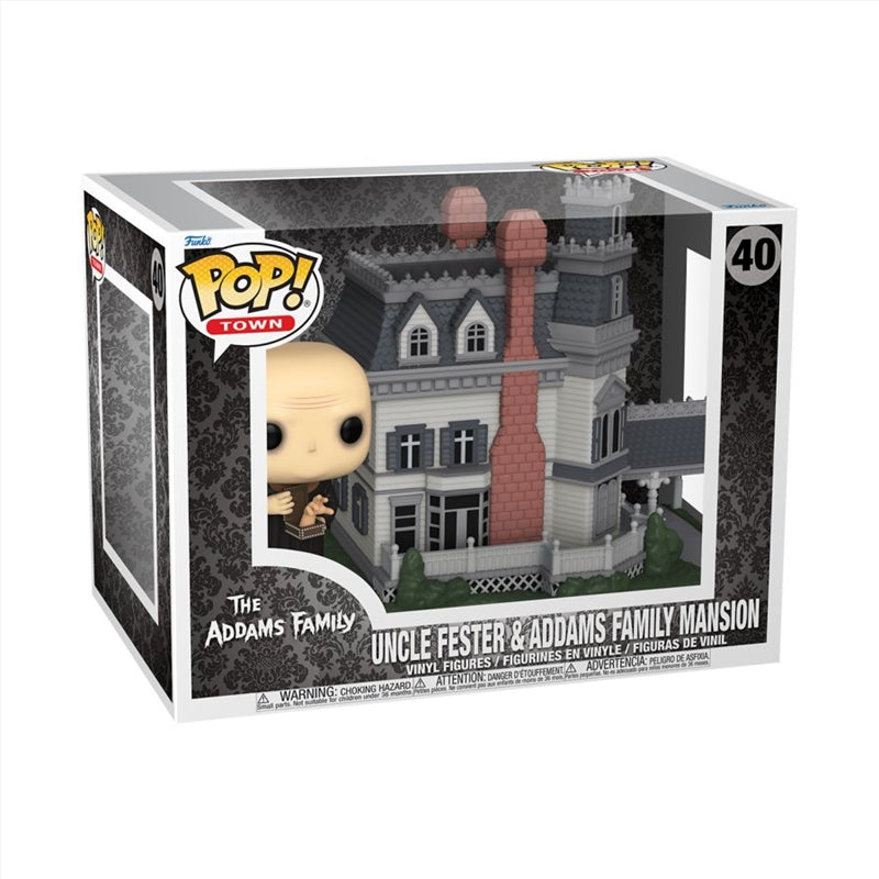 Addams Family (TV) - Fester with Addams Family Mansion Pop! Town