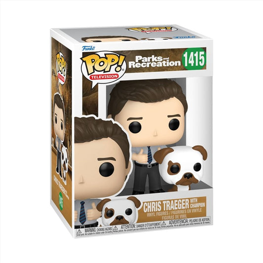 Parks & Recreations: 15th Anniversary - Chris with Champion Pop! Vinyl