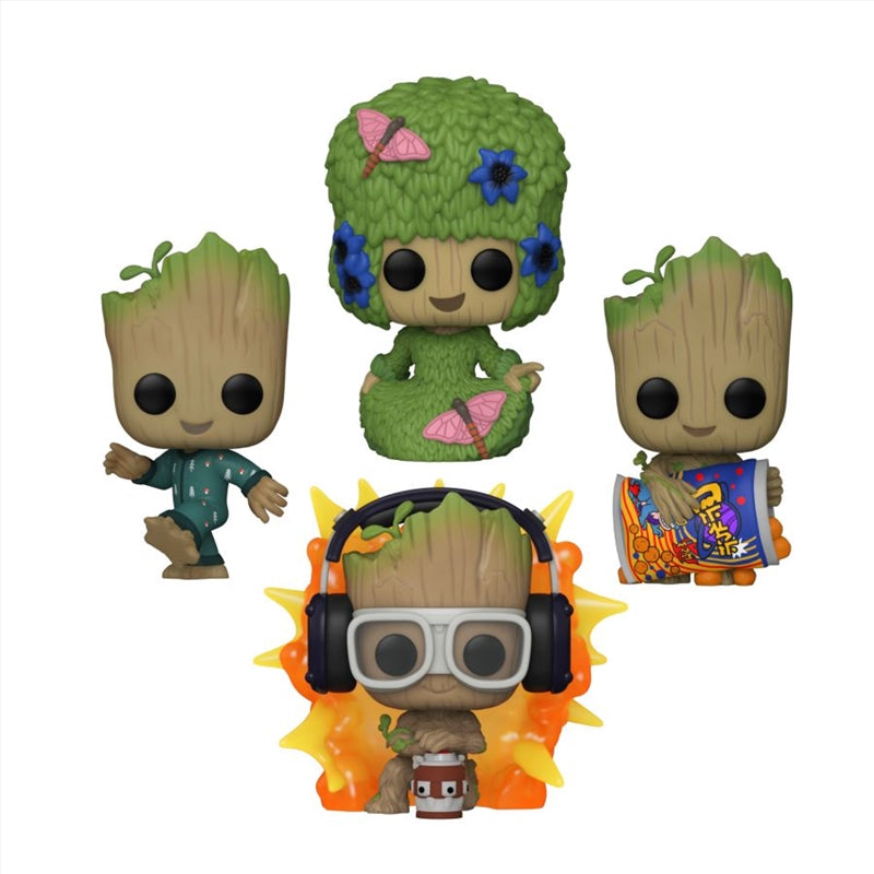 I Am Groot - I Am Groot US Exclusive Glow Pop! Vinyl 4-Pack [RS]