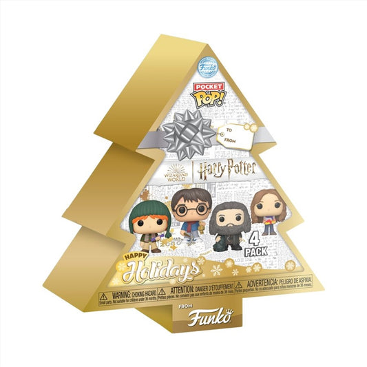 Harry Potter - Tree Holiday US Exclusive Pocket Pop! 4-Pack [RS]