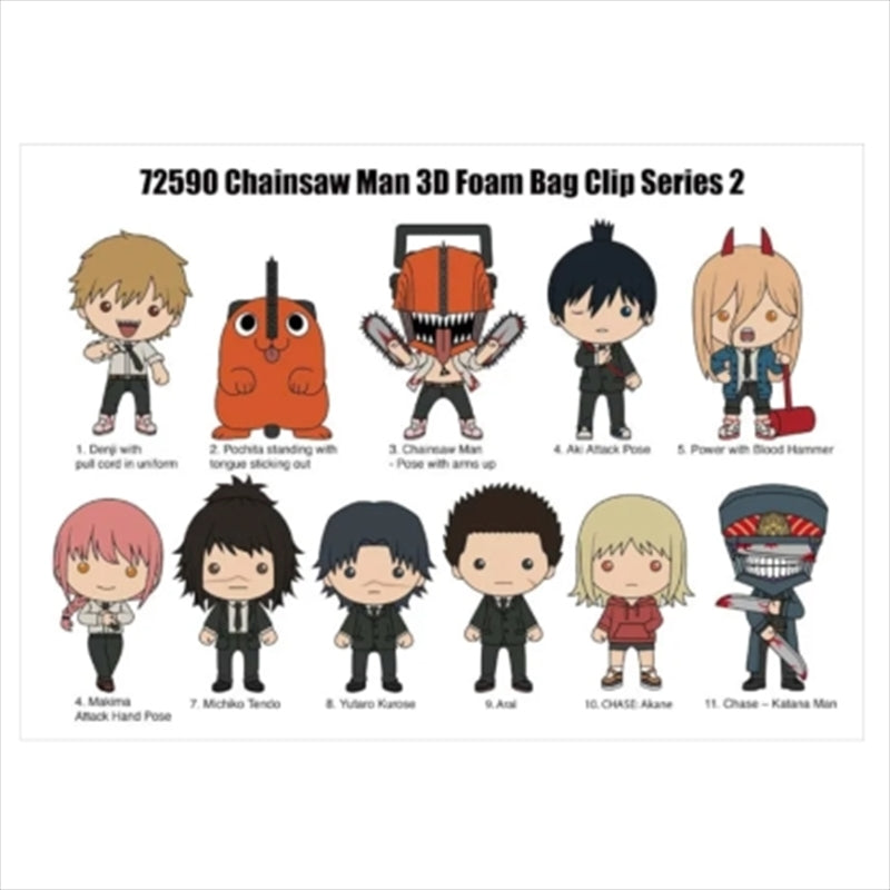 Chainsaw Man - 3D Foam Bag Clips Blind Bag Series 2 (SENT AT RANDOM)