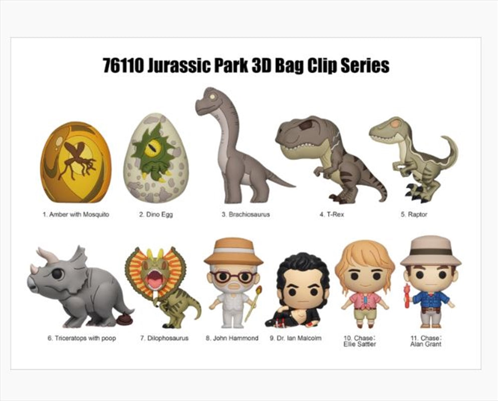 Jurassic Park - 3D PVC Bag Clips Blind Bag Series 1 (SENT AT RANDOM)