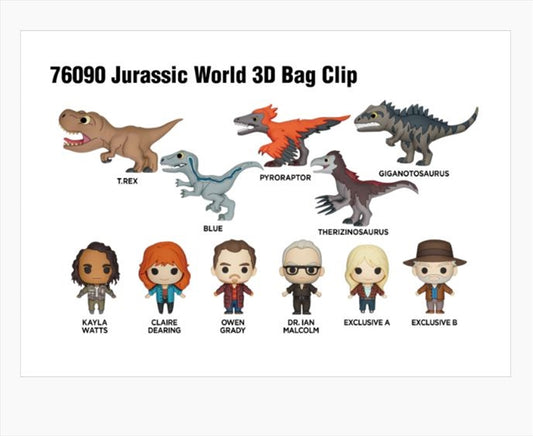 Jurassic Park - 3D PVC Bag Clips Blind Bag (SENT AT RANDOM)