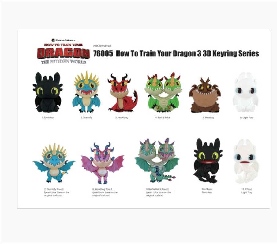 How to Train Your Dragon - 3D Figural Keychain Blind Bag (SENT AT RANDOM)