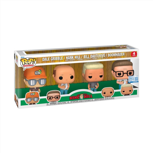 King of the Hill - Dale, Hank, Bill & Boomhauer Pop! 4-Pack [RS]