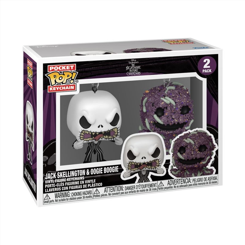 Nightmare Before Christmas - Jack & Oogie Boogie Pop! Vinyl Keychain [2 Pack]