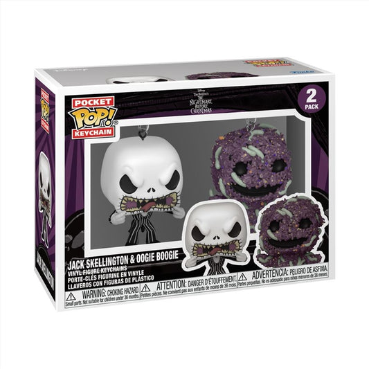 Nightmare Before Christmas - Jack & Oogie Boogie Pop! Vinyl Keychain [2 Pack]