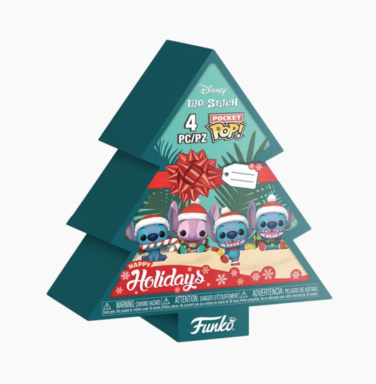 Lilo & Stitch - Holiday Tree Box Pocket Pop! 4-Pack