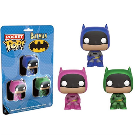 Batman - Pink, Green & Blue US Exclusive Pocket Pop! 3 Pack