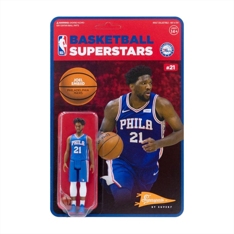 NBA - Joel Embiid Philadelphia 76ers Supersports ReAction 3.75" Action Figure